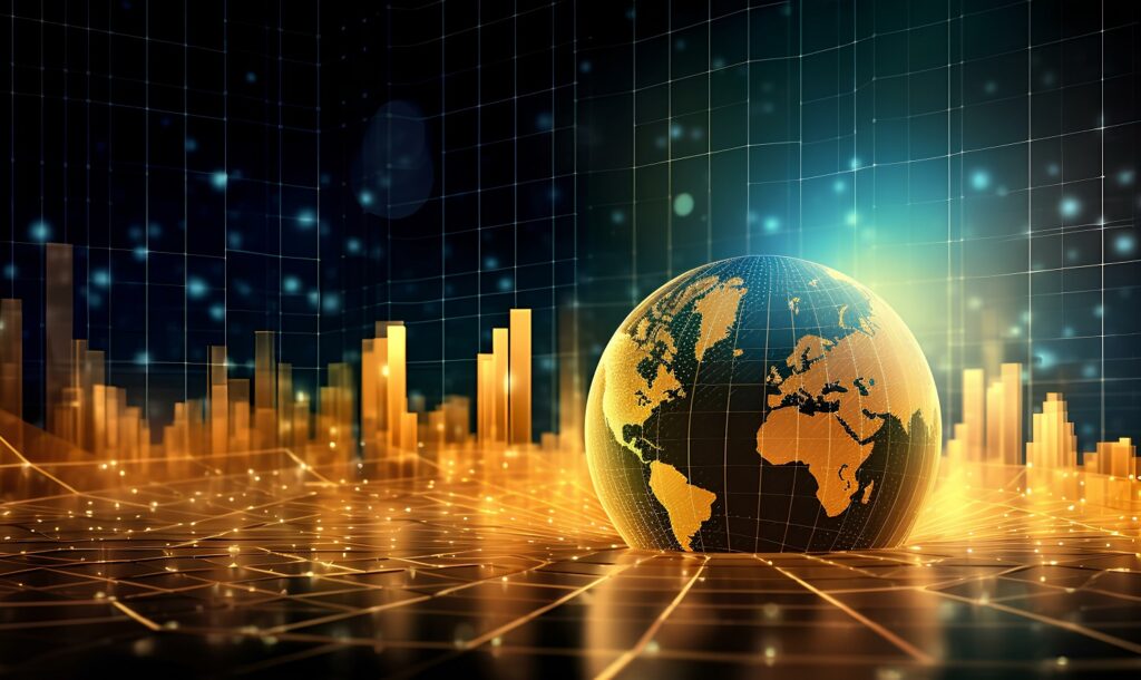 Global financial technology with blockchain and AI integration
